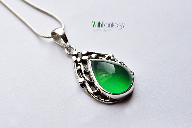 Éjszaka a kertben ( zöld achát)