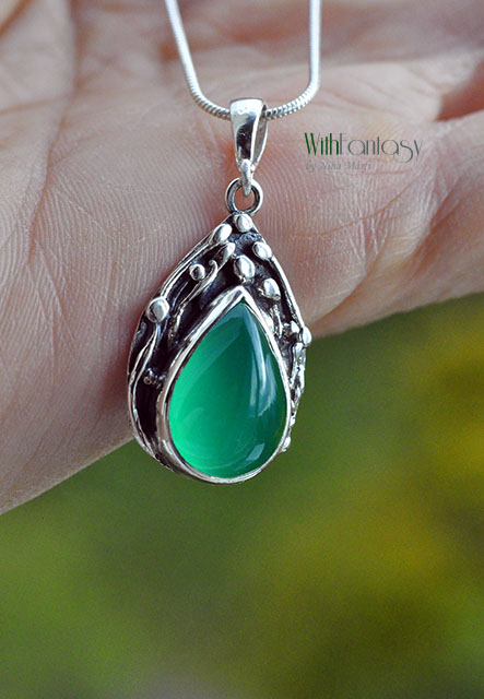 Éjszaka a kertben ( zöld achát) - Image 3