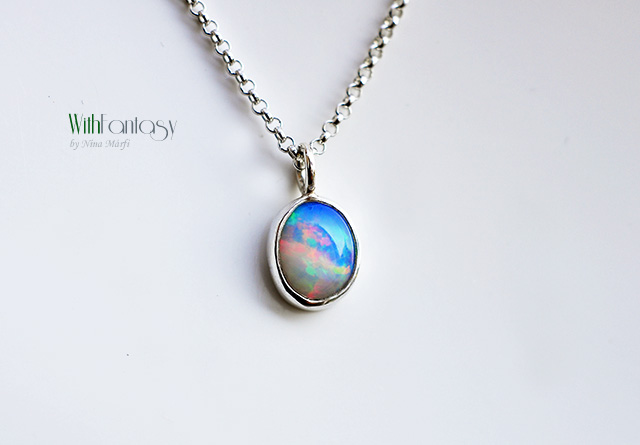 Etiópiai opál (nyaklánc)