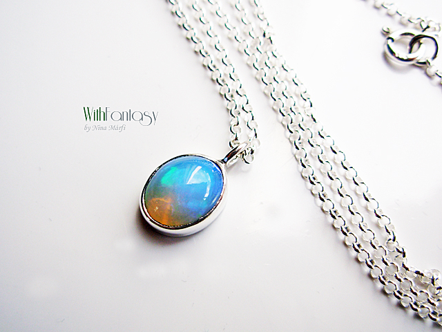 Etiópiai opál (nyaklánc)