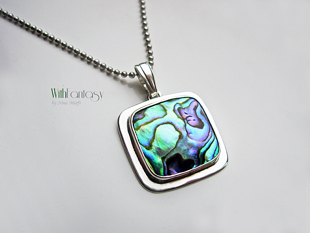 Square with paua shell - Image 3