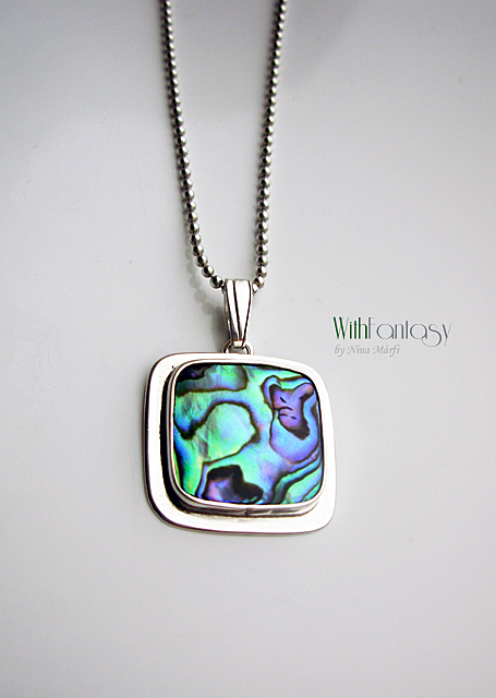 Square with paua shell - Image 4