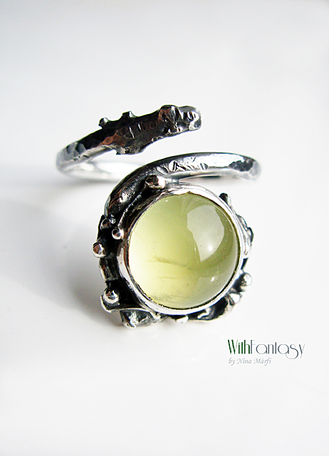 Little branch with prehnite (ring) - Image 2