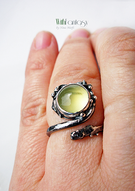 Little branch with prehnite (ring) - Image 4