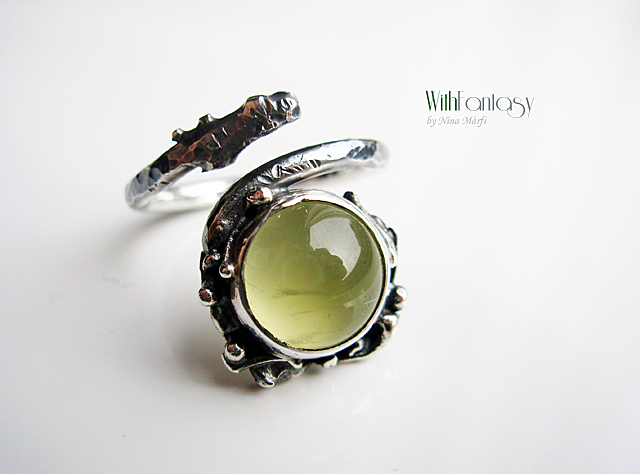 Little branch with prehnite (ring) - Image 6