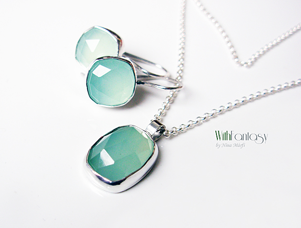 Minimalizmus kék acháttal (necklace) - Image 4