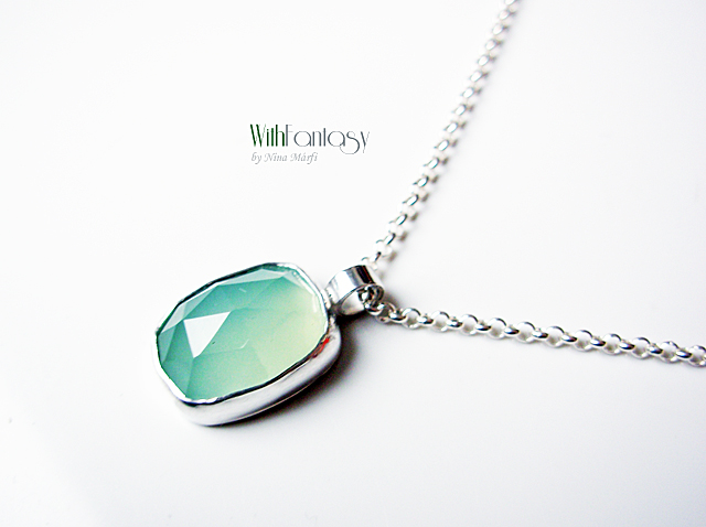 Minimalizmus kék acháttal (necklace)