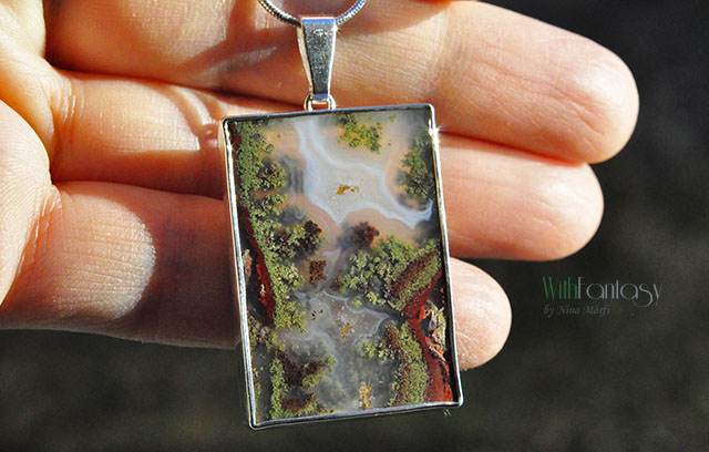 Woda i ziemia ( z agatem mszystym) - obrazek 5