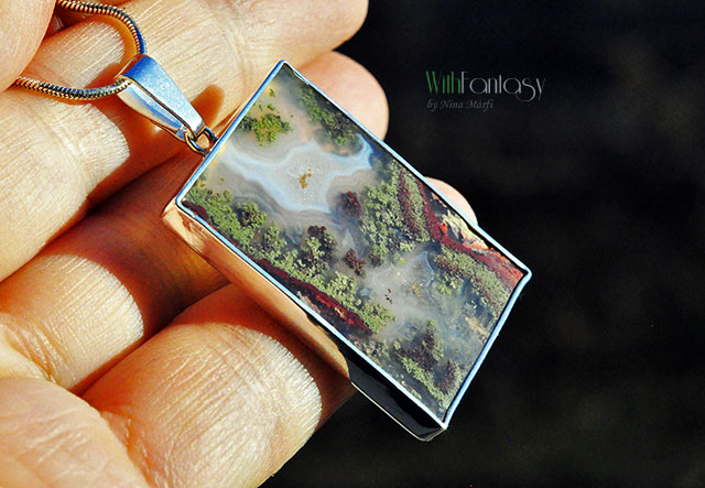 Woda i ziemia ( z agatem mszystym) - obrazek 3