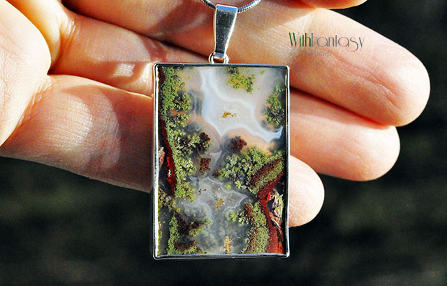 Woda i ziemia ( z agatem mszystym)